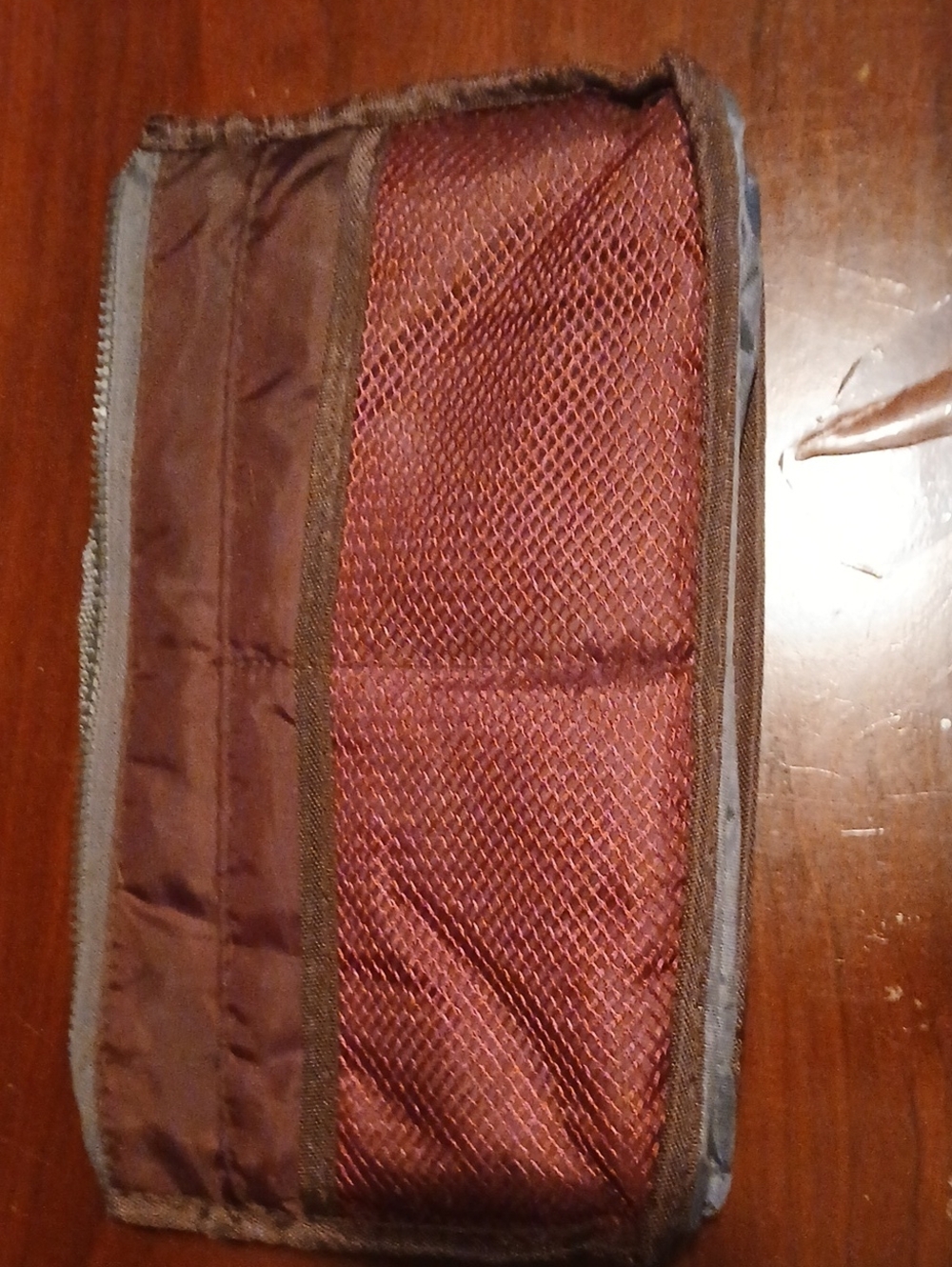 Source Unknown Men's Toiletry Pouch - Dark Brown and Maroon